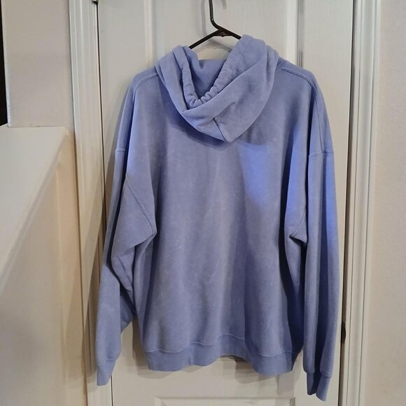 Vintage distressed purple blue Long Beach Washington hoodie in unisex XL - Picture 2 of 4